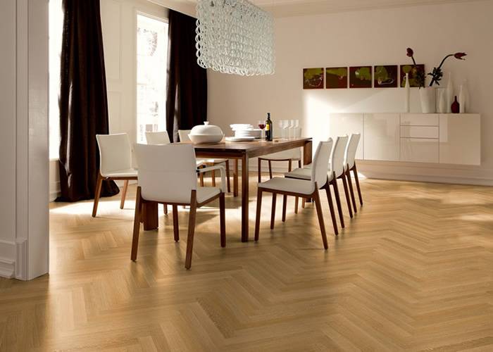 Parquet contrecollé Chêne Premier Bâton Rompu - 11 x 120 x 600 mm - verni ou huilé