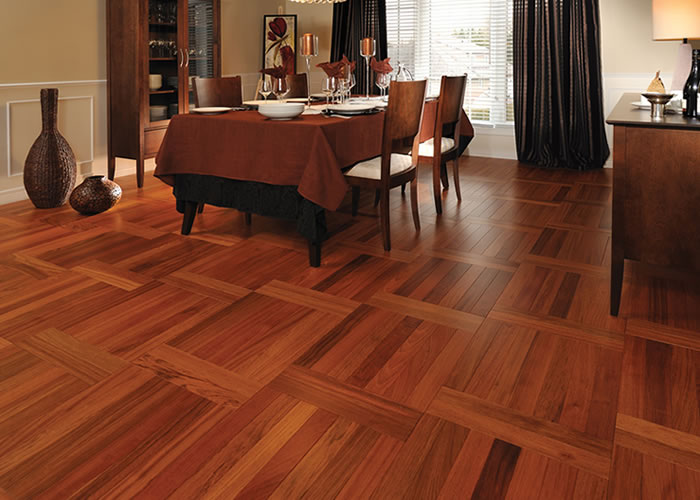 Parquet contrecollé Jatoba - 12 x 160 mm - verni satiné - PROMO