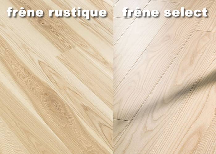 Parquet massif Frêne Rustique - 14 x 120 mm - brut