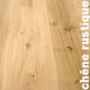 Parquet massif Chêne Rustique - 14 x 70 x 485 mm - brut