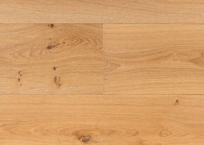 Parquet massif Chêne Rustique Français - 14 x 160 mm - verni - brossé